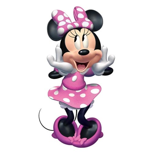 Minnie Mouse Pink Happy Smile Star Mini Cardboard Cutout 89cm Product Gallery Image