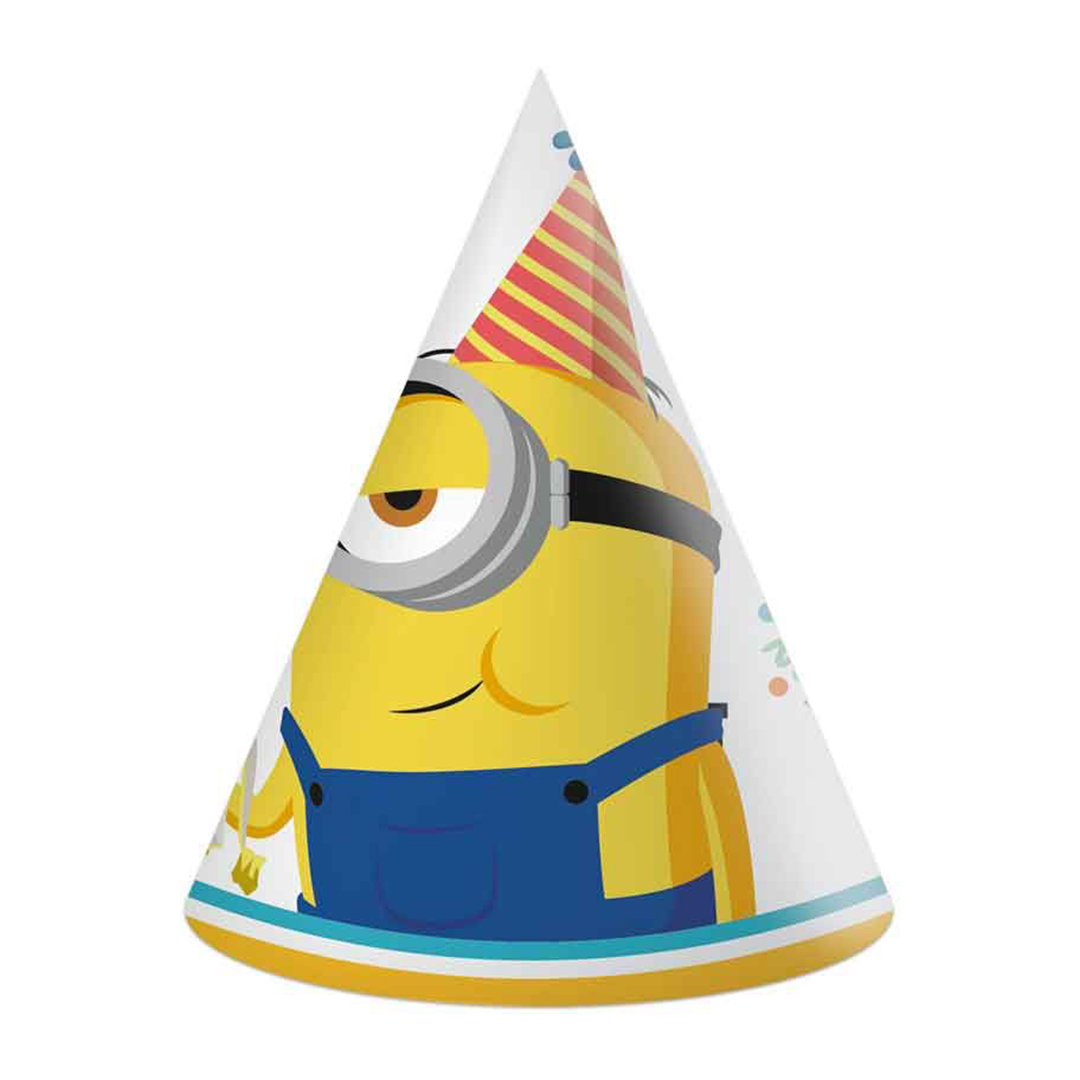 Minions Paper Party Hats - Pack of 6