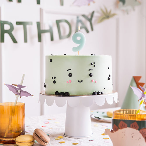 Mint Green Number 9 Shaped Candle 5.5cm Product Gallery Image