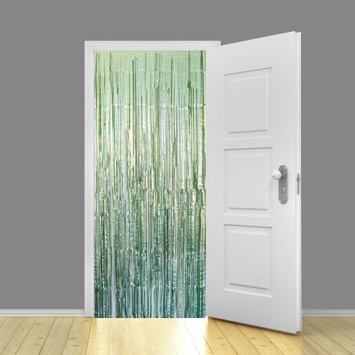 Mint Green Satin Foil Door Curtain Backdrop 95cm x 200cm - Pack of 10 Product Gallery Image