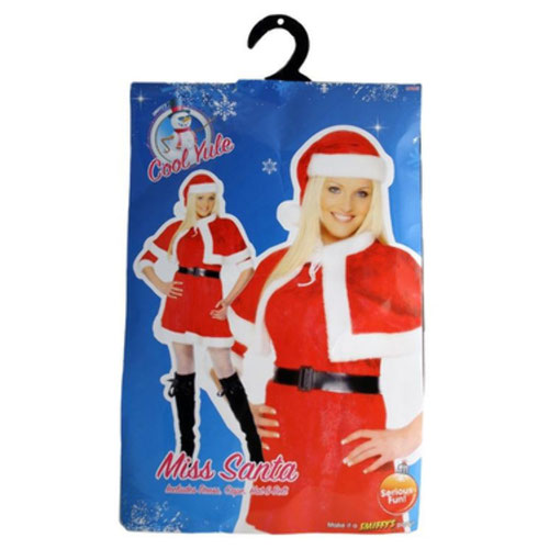 Miss Santa Christmas Fancy Dress Costume Ladies Small - UK 8-10 Product Gallery Image