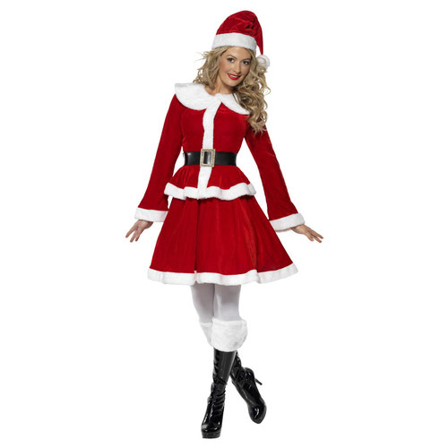 Miss Santa Claus with Muff Christmas Fancy Dress Costume Ladies Small - UK 8-10 Product Gallery Image