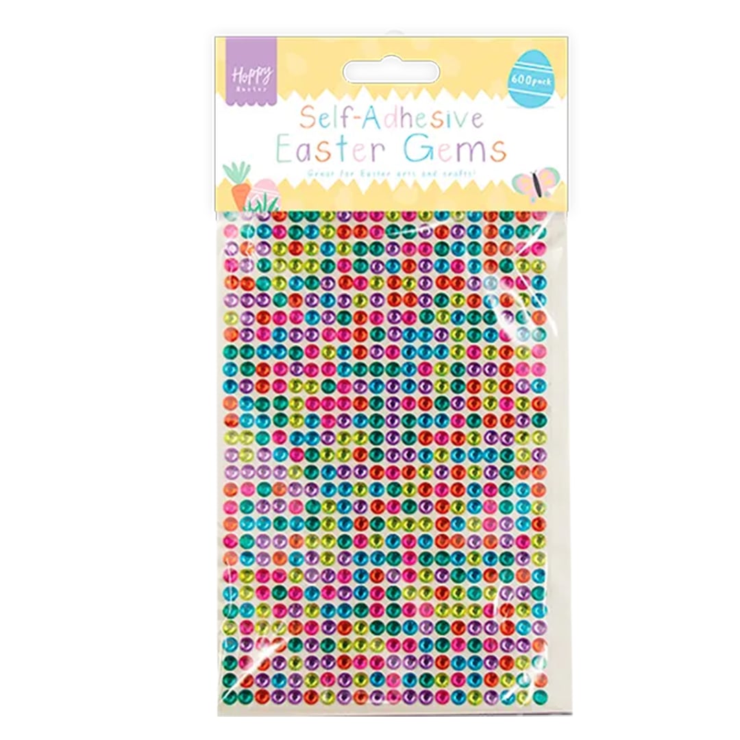 Mixed Colours Crystal Jewels Self Adhesive Decorative Craft Gems - Pack of 600