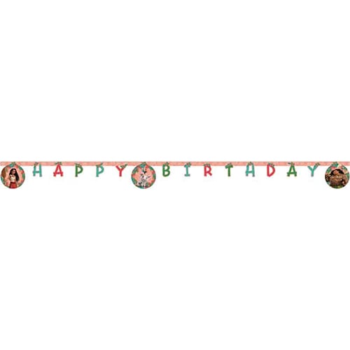 Moana II Disney Happy Birthday Card Banner 2m