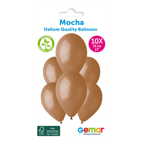 Mocha Brown Bio Latex Balloons 33cm / 13 in - Pack of 10 Product Gallery Image
