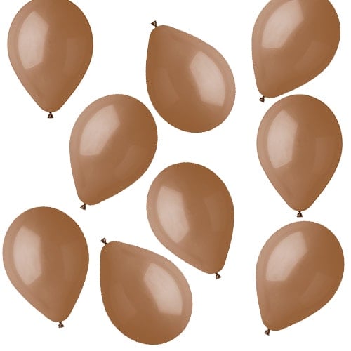 Mocha Brown Biodegradable Mini Latex Balloons 13cm / 5 in - Pack of 50 Product Image