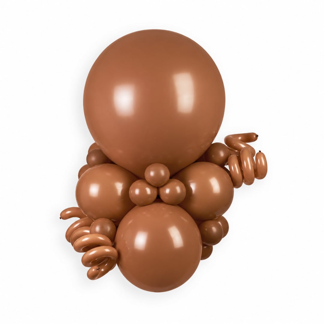 Mocha Brown Jumbo Latex Balloon 79cm / 31 in - Single View 3