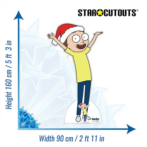 Morty Smith Happy Christmas Rick and Morty Lifesize Cardboard Cutout 160cm Product Gallery Image