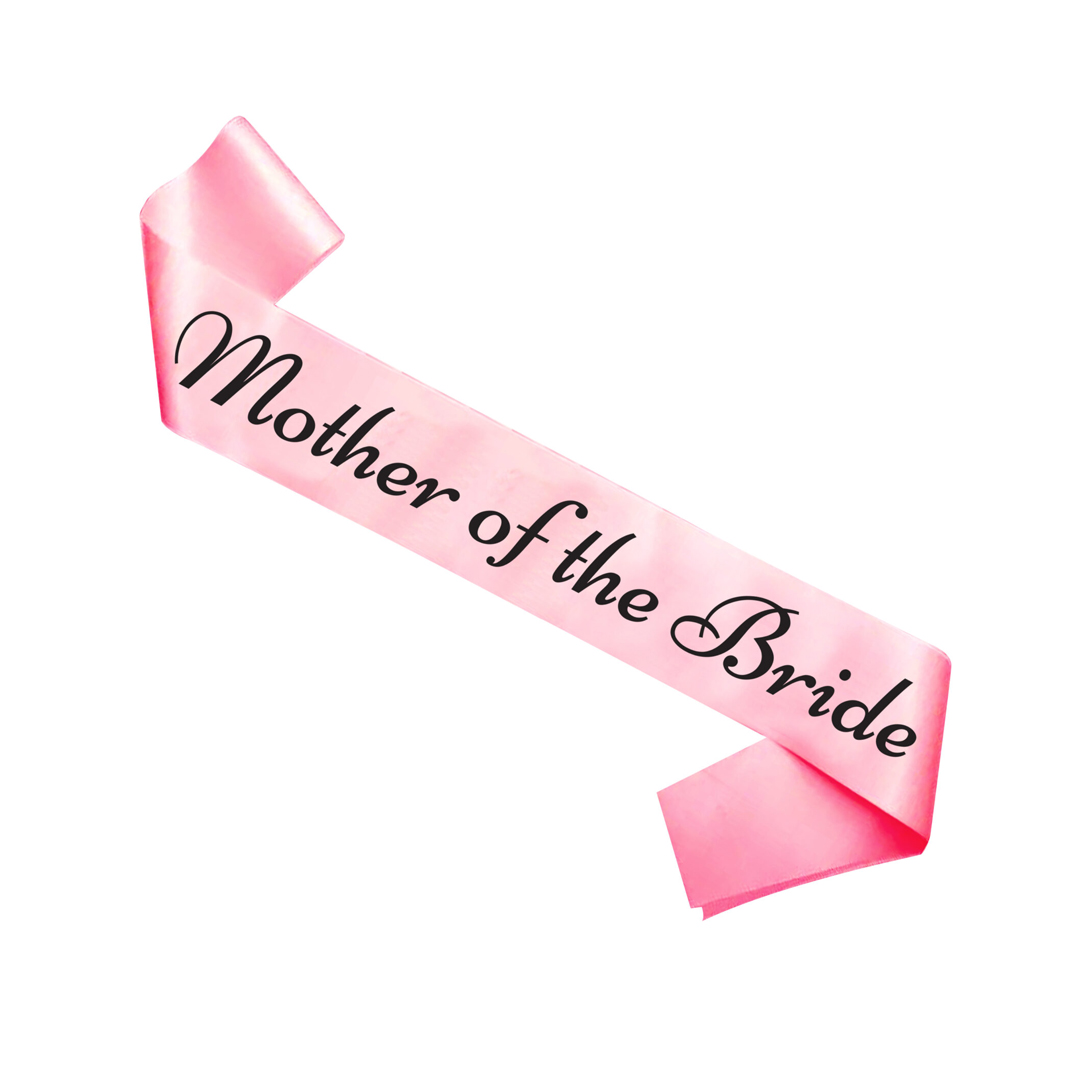 Mother of The Bride Pink Hen Party Sash View 2