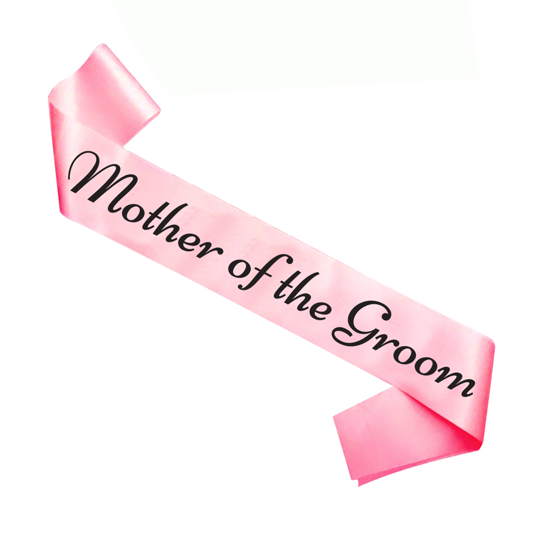 Mother of The Groom Pink Hen Party Sash View 2