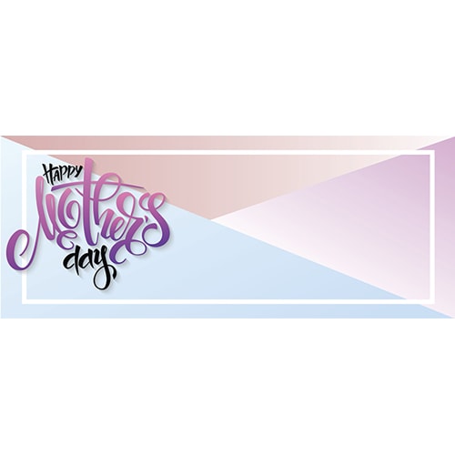 Mother's Day Geometric Design Small Personalised Banner – 4ft x 2ft