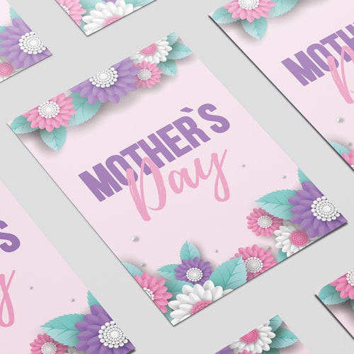 Mother's Day Pink and Purple Poster PVC Party Sign Decoration Product Gallery Image