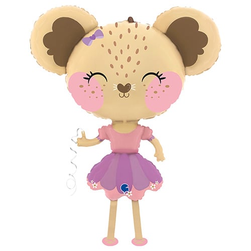 Mouse Ballerina Walking Pet Foil Helium Balloon 91cm / 36 in Product Gallery Image