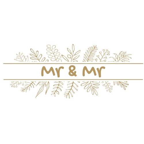 Mr & Mr Foliage Wedding PVC Party Sign Decoration Product Image