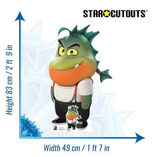 Mr. Piranha The Bad Guys 2 Star Mini Cardboard Cutout 83cm Product Gallery Image