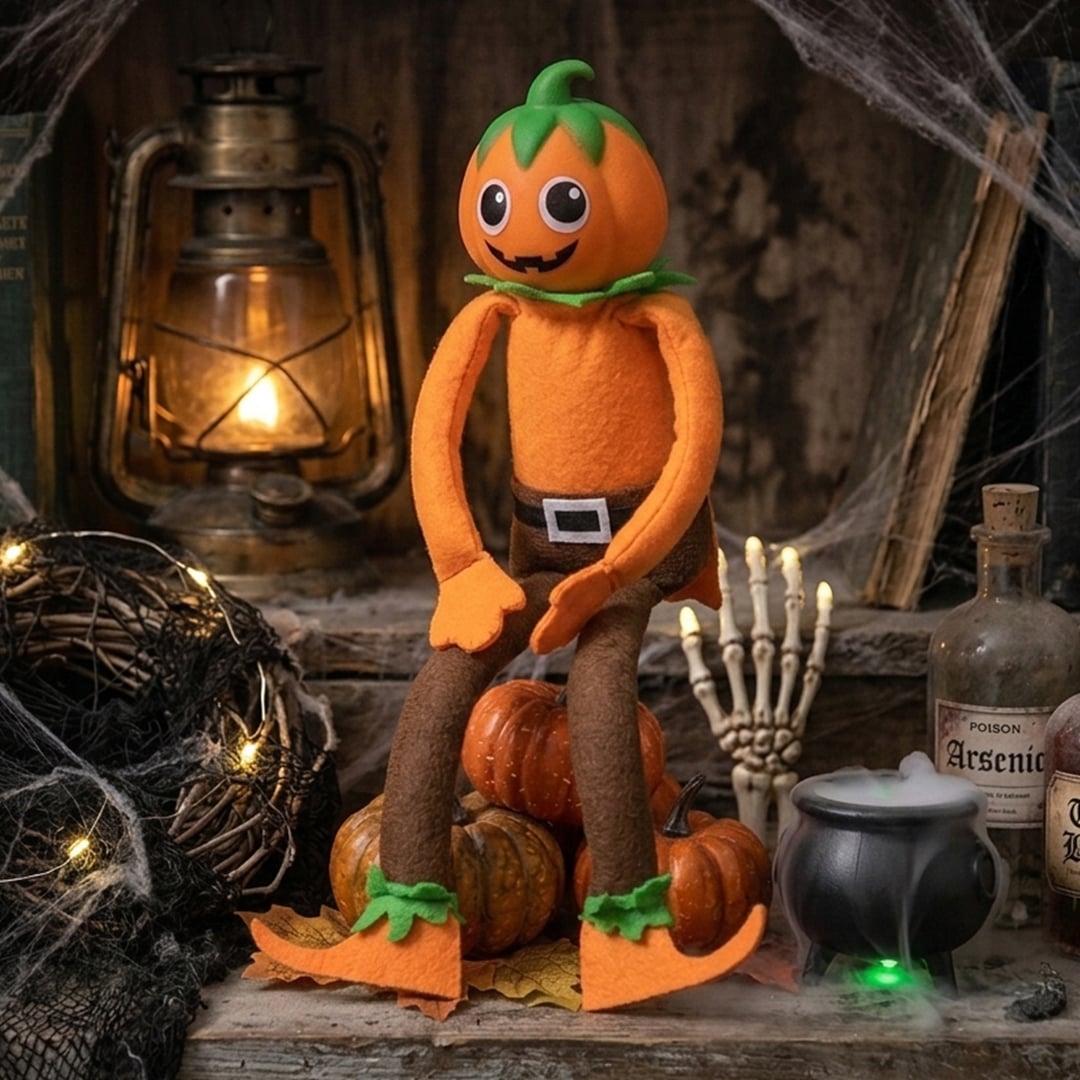 Mr Pumpkin Boo Crew Halloween Doll with Long Legs 30cm