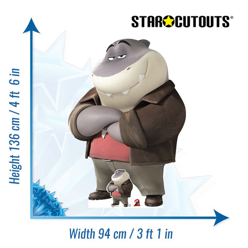 Mr Shark The Bad Guys 2 Lifesize Cardboard Cutout 136cm Product Gallery Image