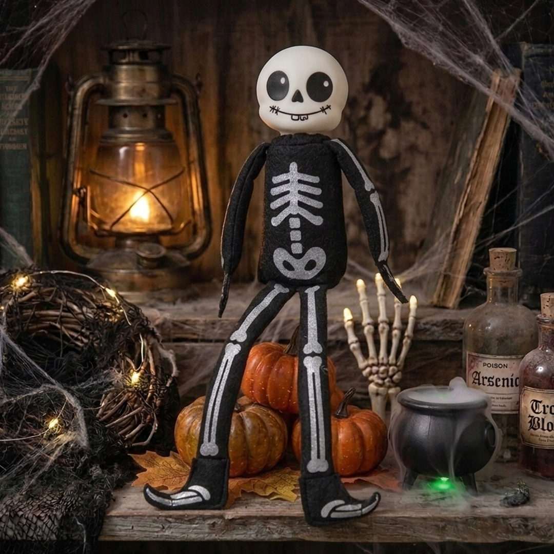 Mr Skelly Boo Crew Halloween Doll with Long Legs 30cm
