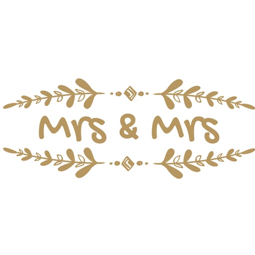 Mrs & Mrs Branch Wedding PVC Party Sign Decoration Product Image