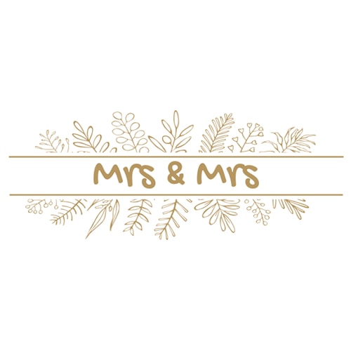 Mrs & Mrs Foliage Wedding PVC Party Sign Decoration Product Image