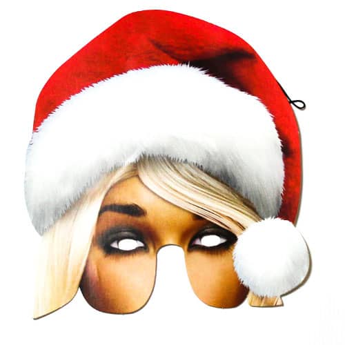 Mrs Claus Christmas Cardboard Face Mask Product Image