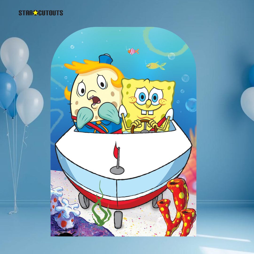 Mrs Puff and SpongeBob Squarepants Stand In Cardboard Cutout 131cm Product Gallery Image