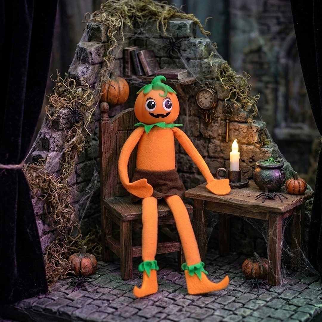 Mrs Pumpkin Boo Crew Halloween Doll with Long Legs 30cm View 2
