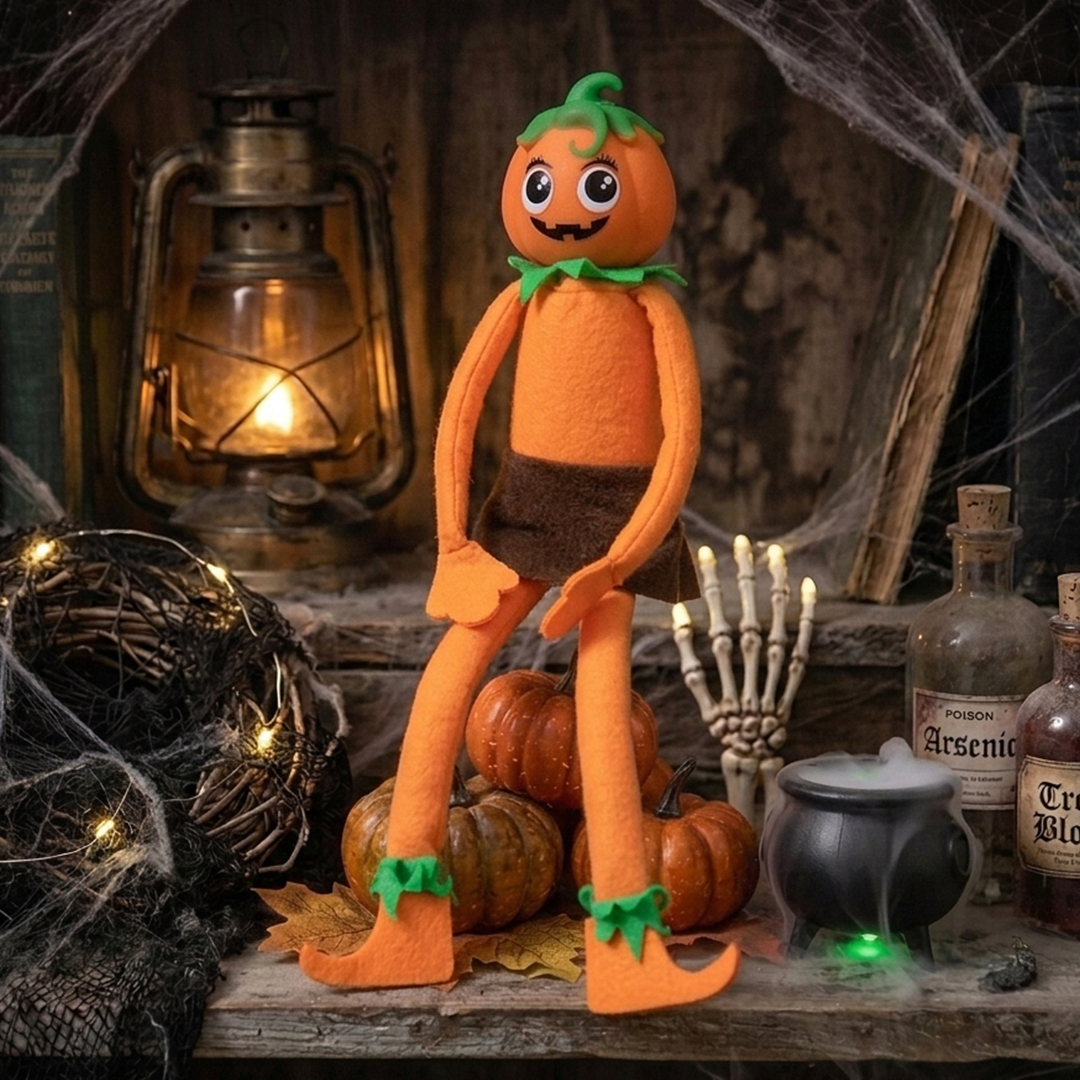 Mrs Pumpkin Boo Crew Halloween Doll with Long Legs 30cm