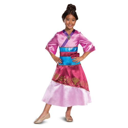 Mulan Disney Princess Deluxe Girls Fancy Dress Costume Kids Medium - Age 7-8 Product Gallery Image