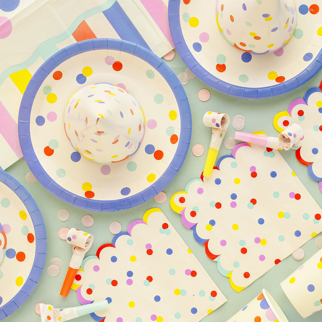 Multicolour Confetti Dots Paper Luncheon Napkins 2 Ply 33cm - Pack of 20 View 2