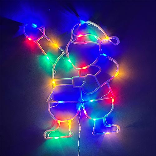 Multicoloured Santa Claus LED Christmas Window Light Decoration 44cm Product Gallery Image