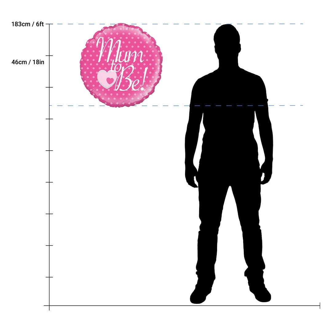 Mum To Be Round Foil Helium Balloon 46cm / 18 in Product Gallery Image