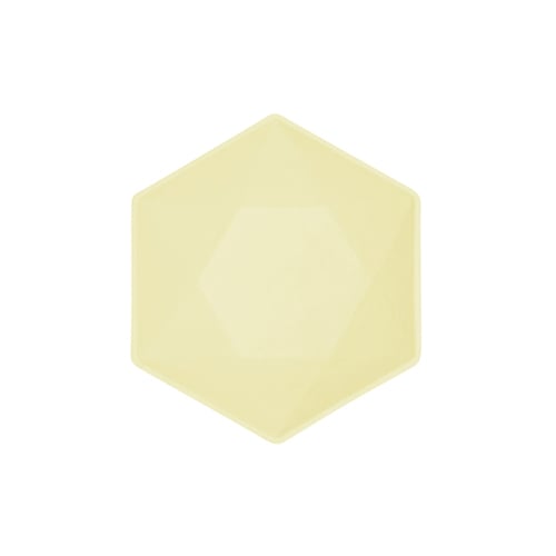Muted Yellow Compostable Hexagonal Vert Decor Paper Bowls 16cm - Pack of 6 Product Gallery Image