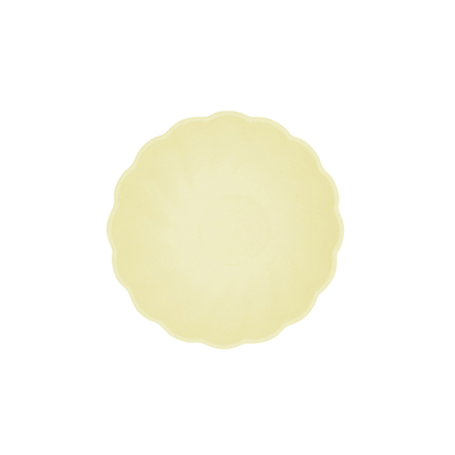 Muted Yellow Compostable Vert Decor Round Petal Paper Bowls 15cm - Pack of 6 Product Gallery Image