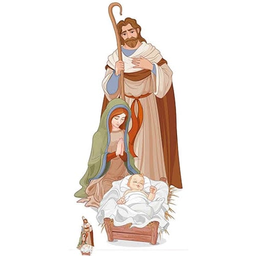 Christmas Nativity Scene Lifesize Cardboard Cutout 183cm Product Gallery Image