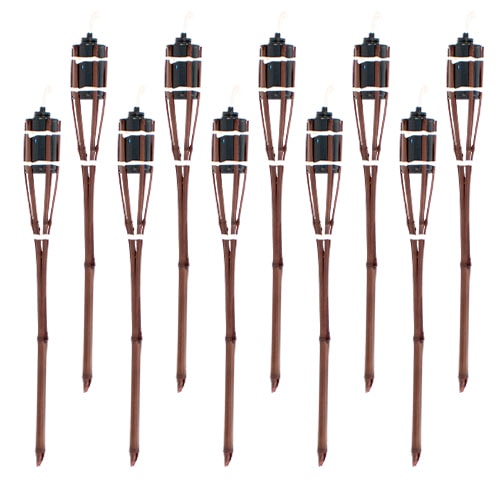 Natural Dark Brown Bamboo Garden Torch 60cm - Pack of 10 Product Gallery Image