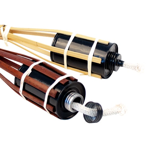 Natural Dark Brown Bamboo Garden Torch 60cm - Pack of 3 Product Gallery Image