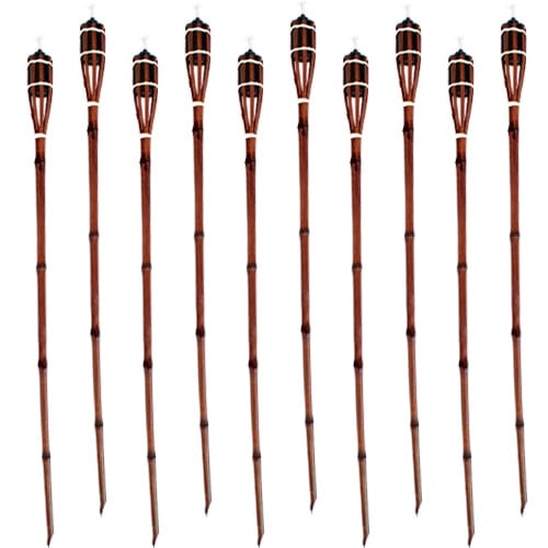 Natural Dark Brown Bamboo Garden Torch 120cm - Pack of 10 Product Gallery Image