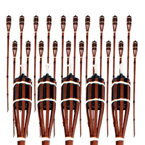 Natural Dark Brown Bamboo Garden Torch 120cm - Pack of 25 Product Gallery Image