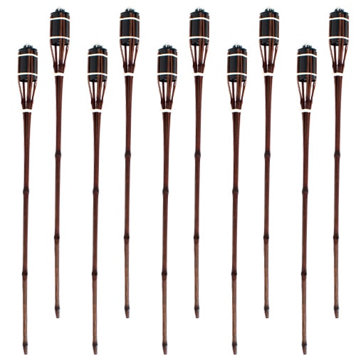 Natural Dark Brown Bamboo Garden Torch 90cm - Pack of 10 Product Gallery Image