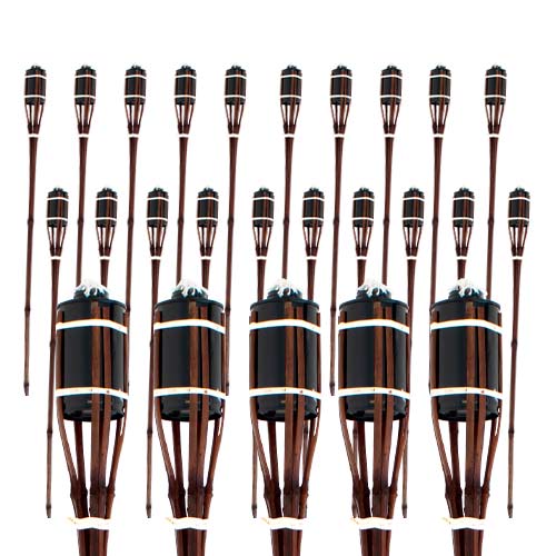 Natural Dark Brown Bamboo Garden Torch 90cm - Pack of 25 Product Gallery Image