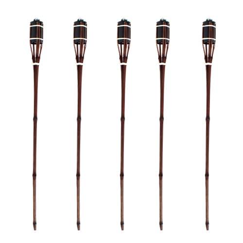 Natural Dark Brown Bamboo Garden Torch 90cm - Pack of 5 Product Gallery Image
