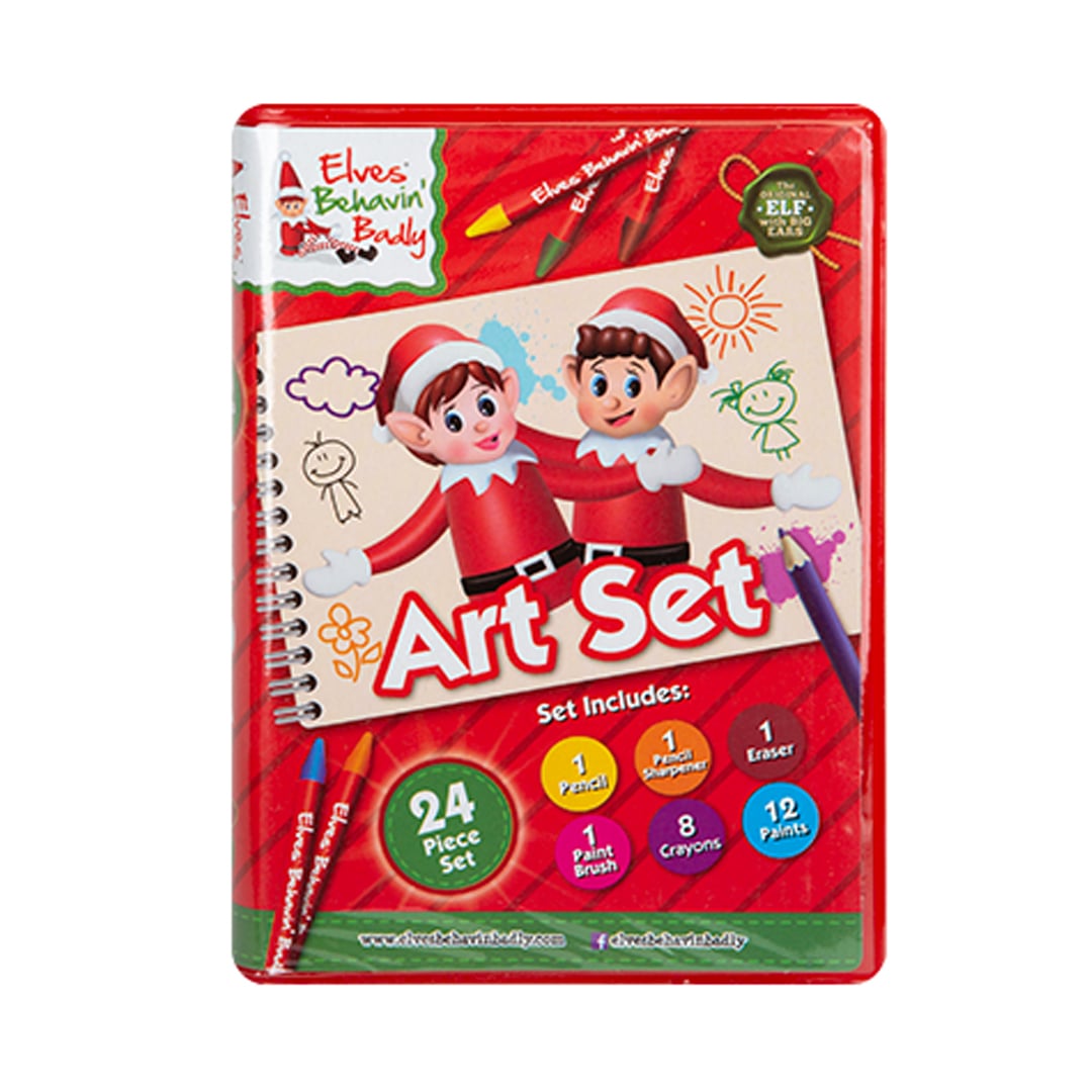 Naughty Christmas Elf Design Art Set Case