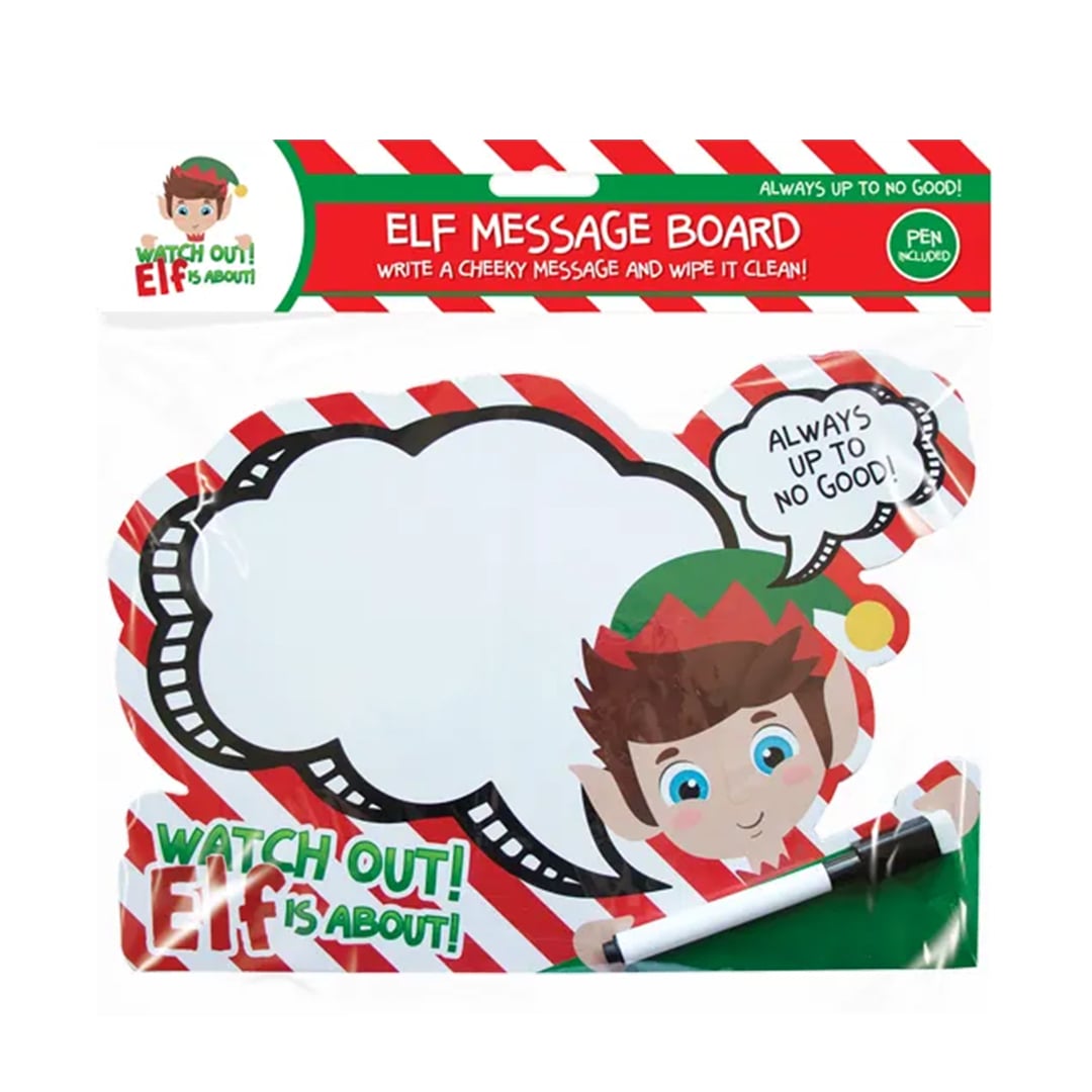 Naughty Elf Wipe Clean Christmas Message Board 29cm