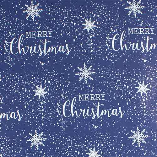 Navy Blue Christmas Gift Wrapping Paper Roll 4m View 4