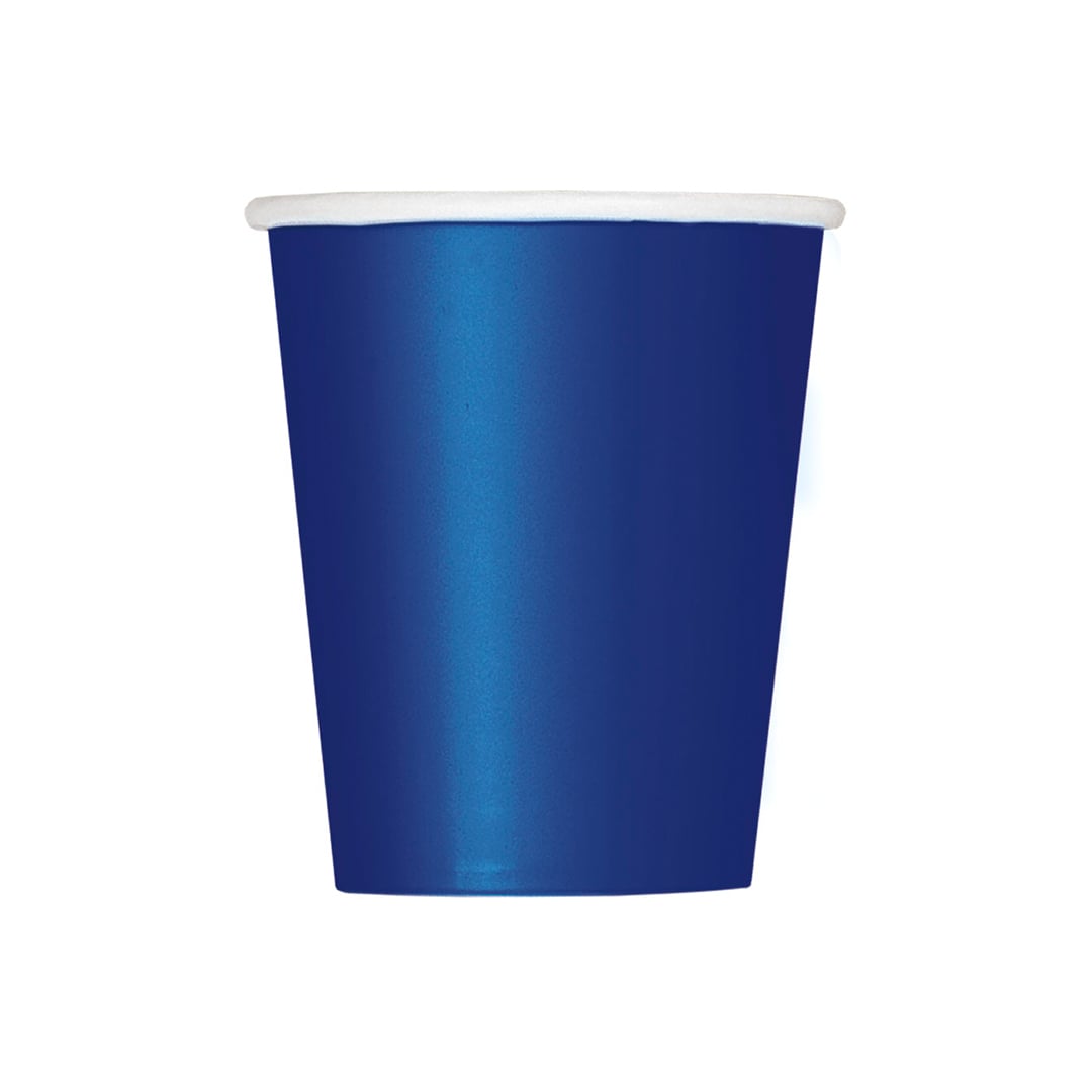 Navy Blue Paper Cups 270ml - Pack of 14