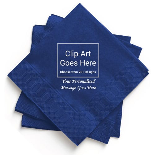 Navy Personalised Napkin - Pack of 50
