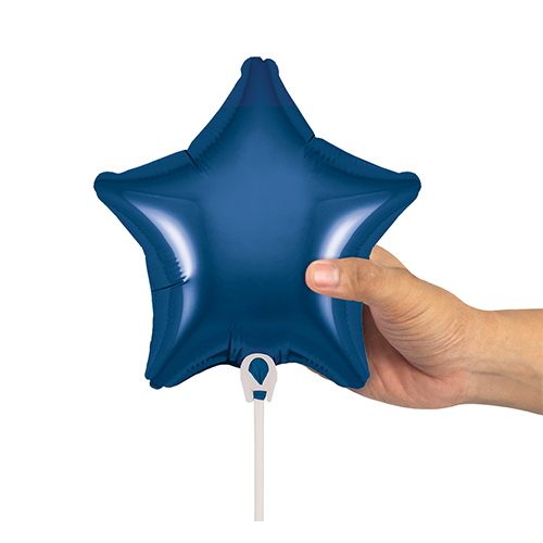 Navy Blue Star Air Fill Foil Balloon 23cm / 9 in - Pack of 5 Product Gallery Image