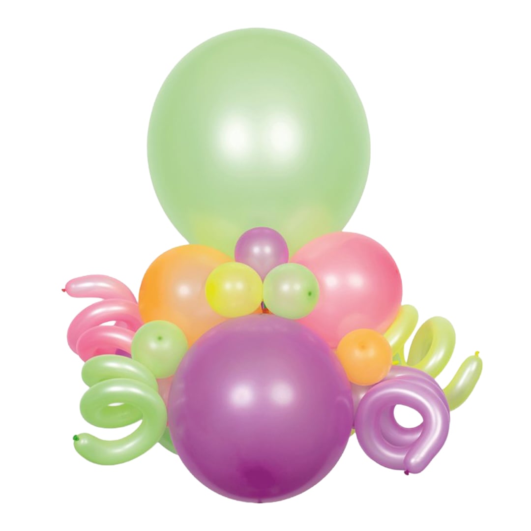 Neon Colours Modelling 260 Latex Balloons - Pack of 100 View 2