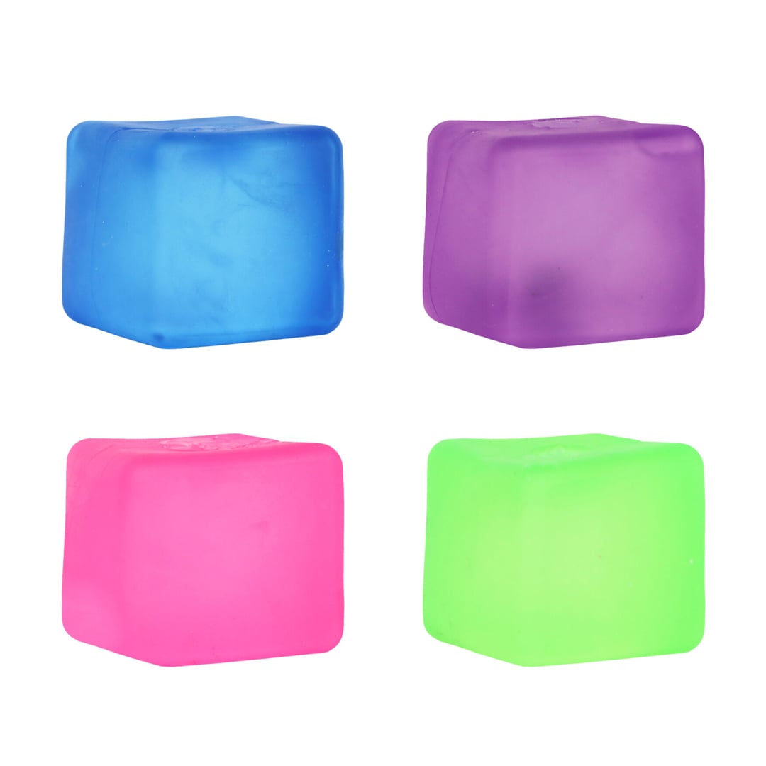 Neon Cube Maltose Sugar Squishy Stress Relief Squeeze Fidget Toy 5cm